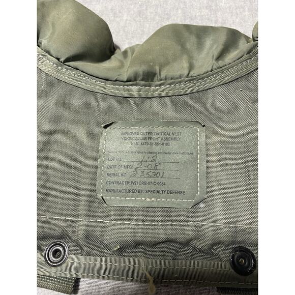 US Military Improved Outer Tactical Vest Yoke Collar Front Back Assembly XL - Picture 13 of 15